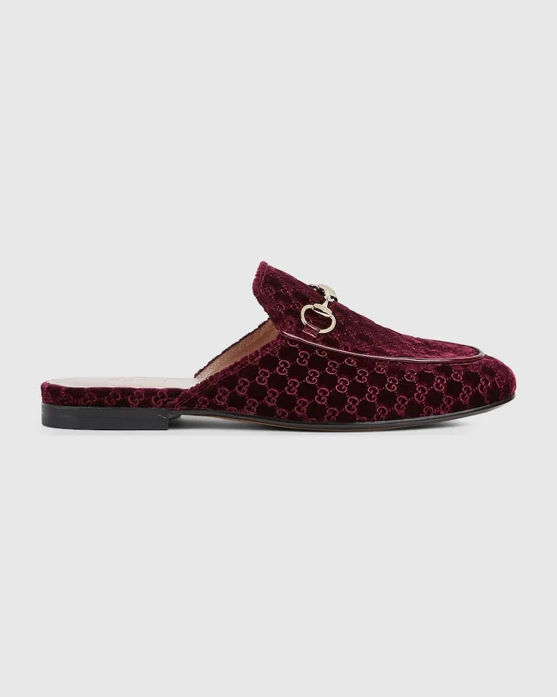 Gucci Princetown Damenslipper, Größe Bordeauxrot