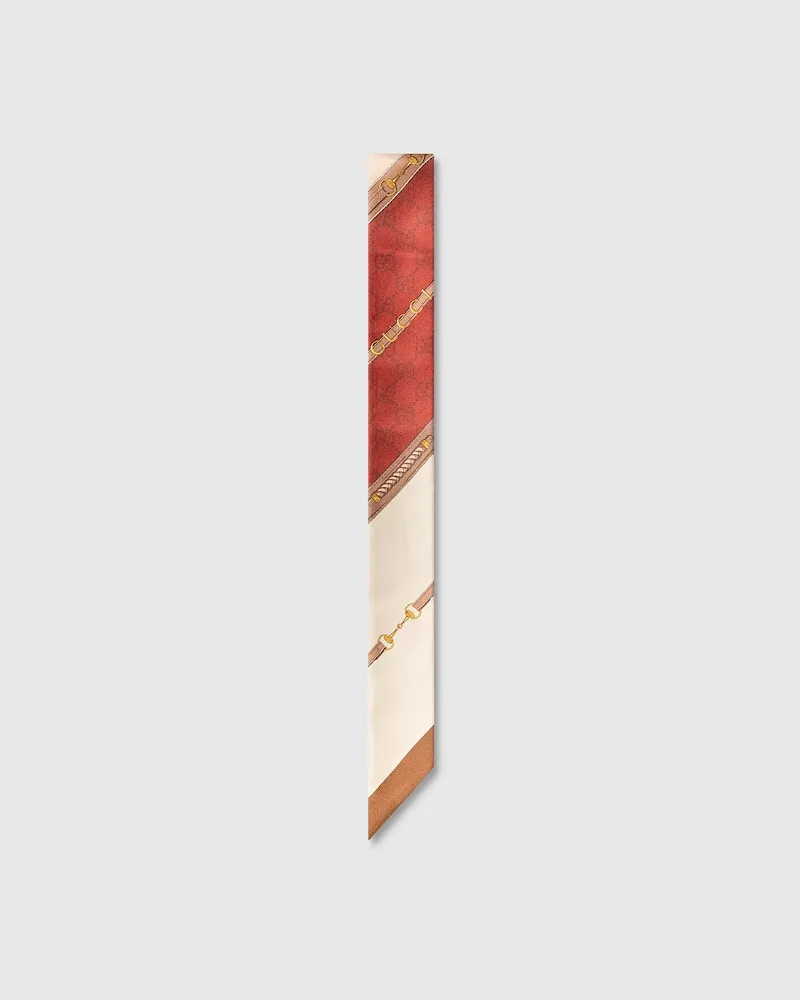 Gucci Band aus Seidentwill mit Print Rot