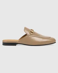 Gucci Princetown Damenslipper Aus Leder Beige