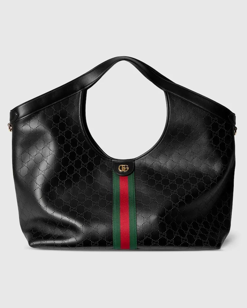 Gucci Großer Giglio Shopper Schwarz