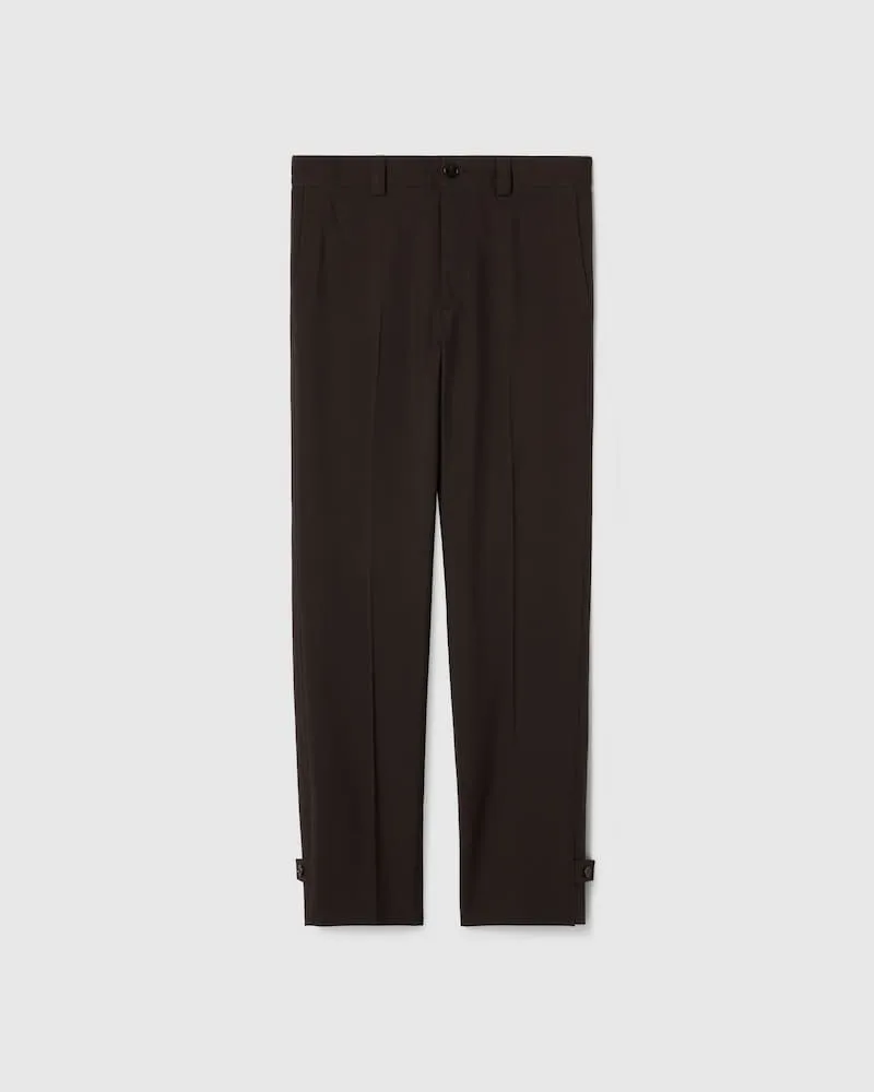 Gucci Hose aus Wollgabardine Mit Logo, Größe Schwarz