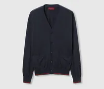 Cardigan aus Wollstrick mit Web, Größe