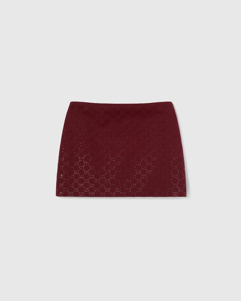 Gucci Rock aus GG Canvas Mit Kristallen, Größe Braun