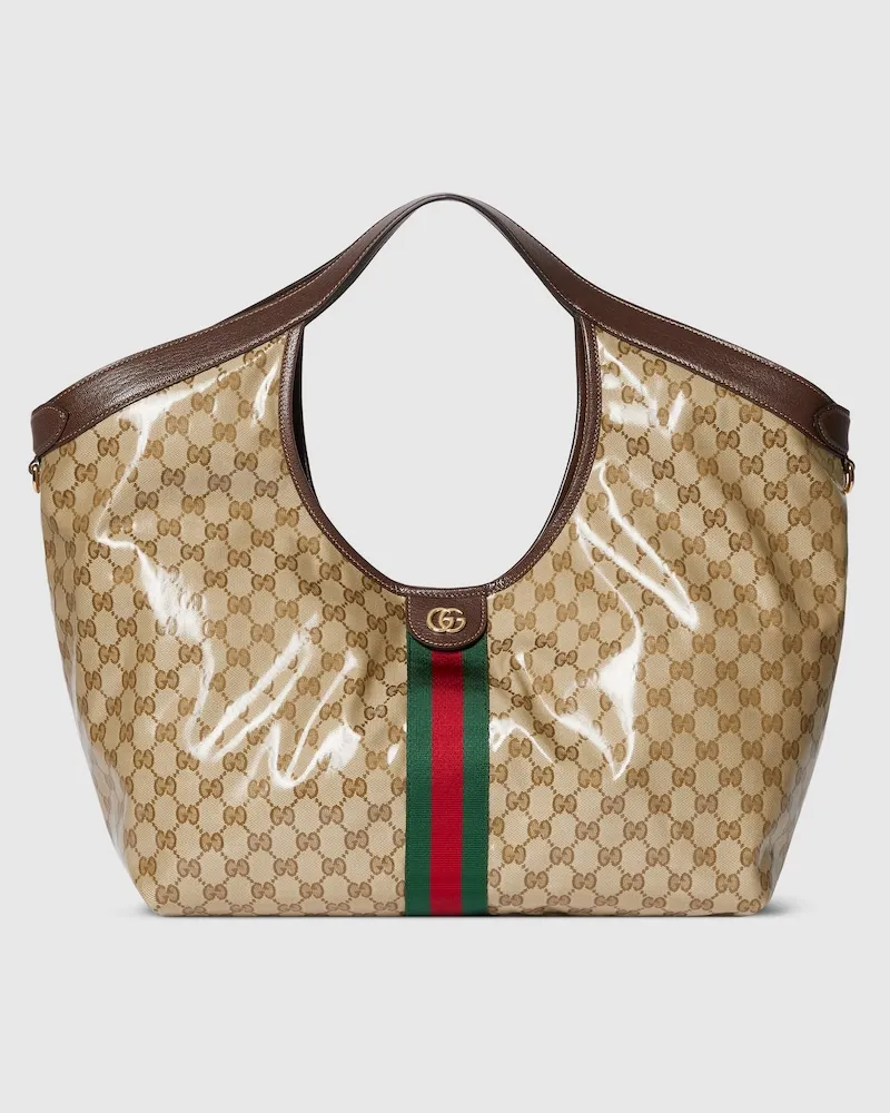 Gucci Großer Giglio Shopper Beige