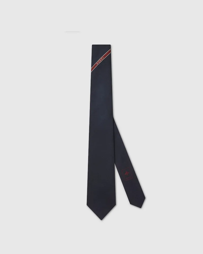 Gucci Krawatte aus Seidenjacquard Blau