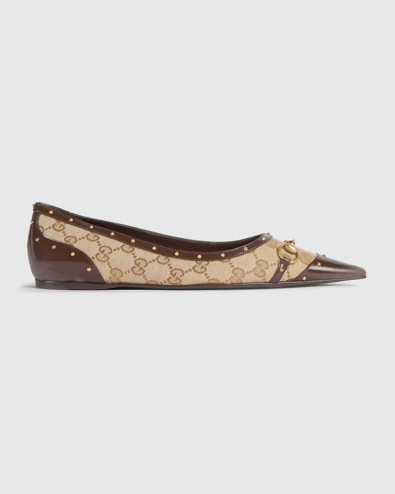 Gucci Savoy Damenballerina, Größe Weiß