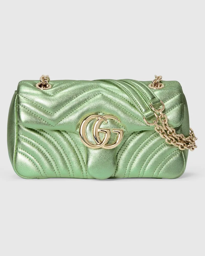 Gucci Kleine GG Marmont Schultertasche Grün