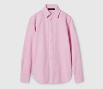 Hemd aus Gefärbtem GG Baumwolldenim-Jacquard, Größe