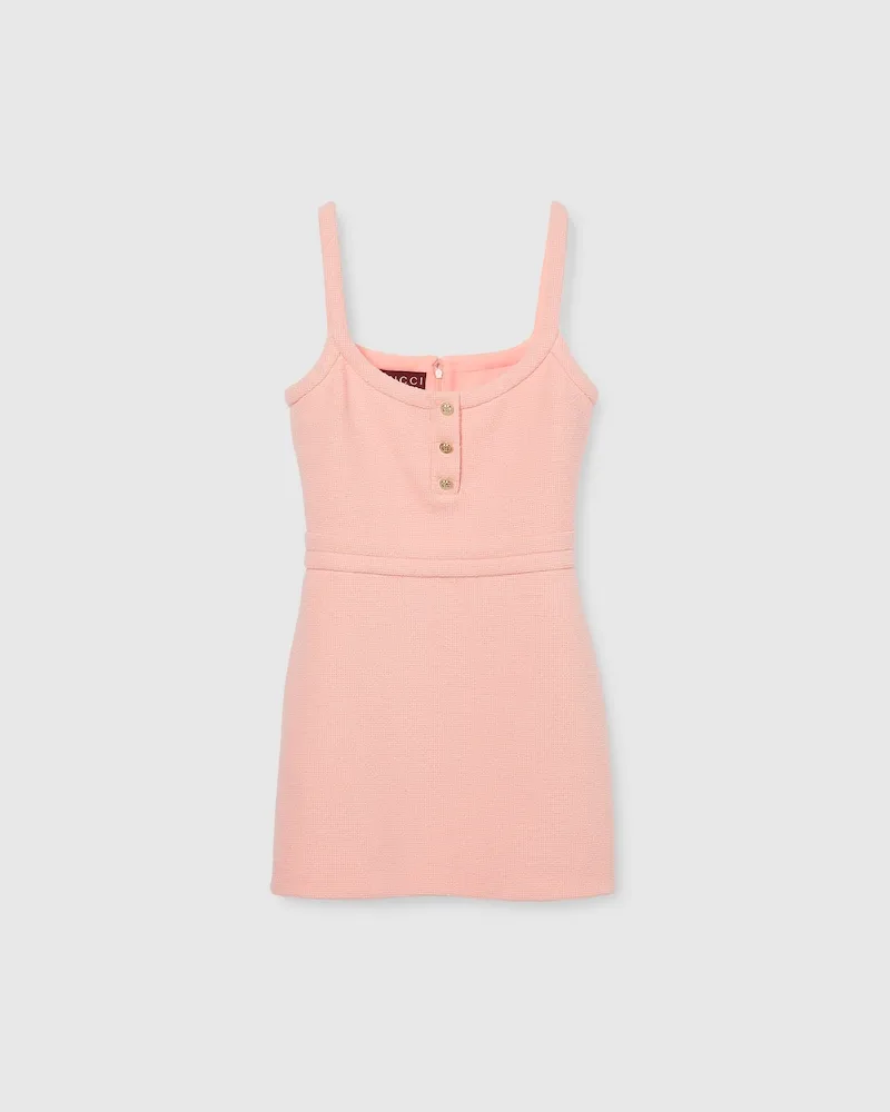 Gucci Minikleid aus Baumwoll-Tweed, Größe Pink