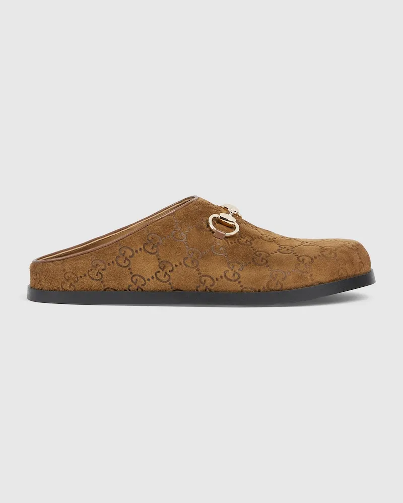 Gucci Mules À Détail Mors Pour Femme, Taille Marron