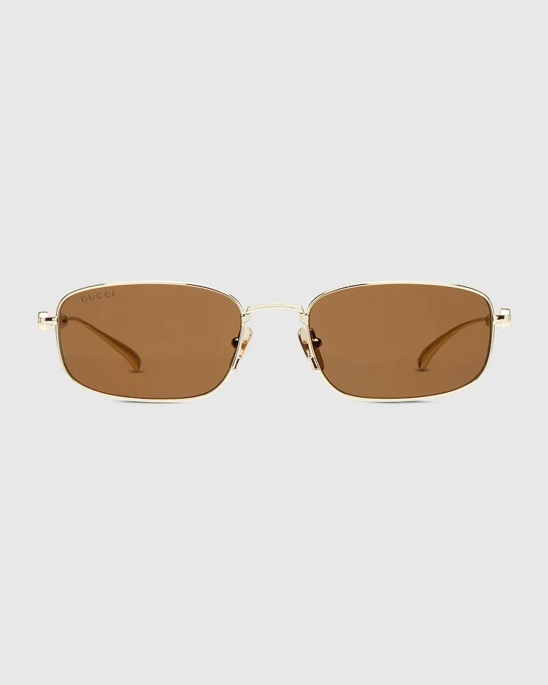 Gucci Sonnenbrille Mit Eckigem Rahmen Gold