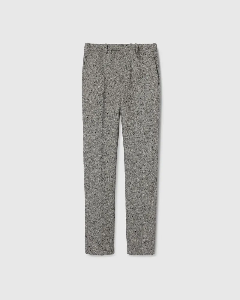 Gucci Hose aus Doppelgewebe aus Baumwolle Und Wolle, Größe Grau