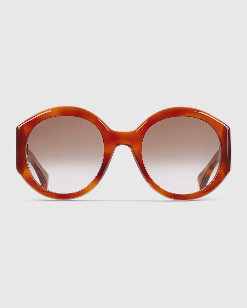 Gucci Sonnenbrille Mit Rundem Rahmen Braun