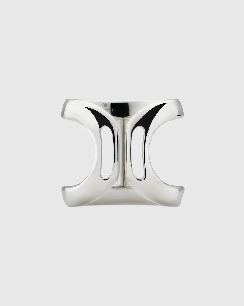 Gucci Staffa Ring Silber