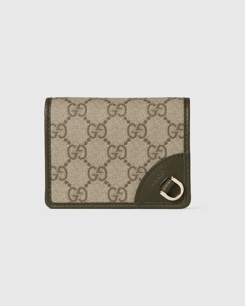 Gucci Kleine GG Emblem Brieftasche Beige