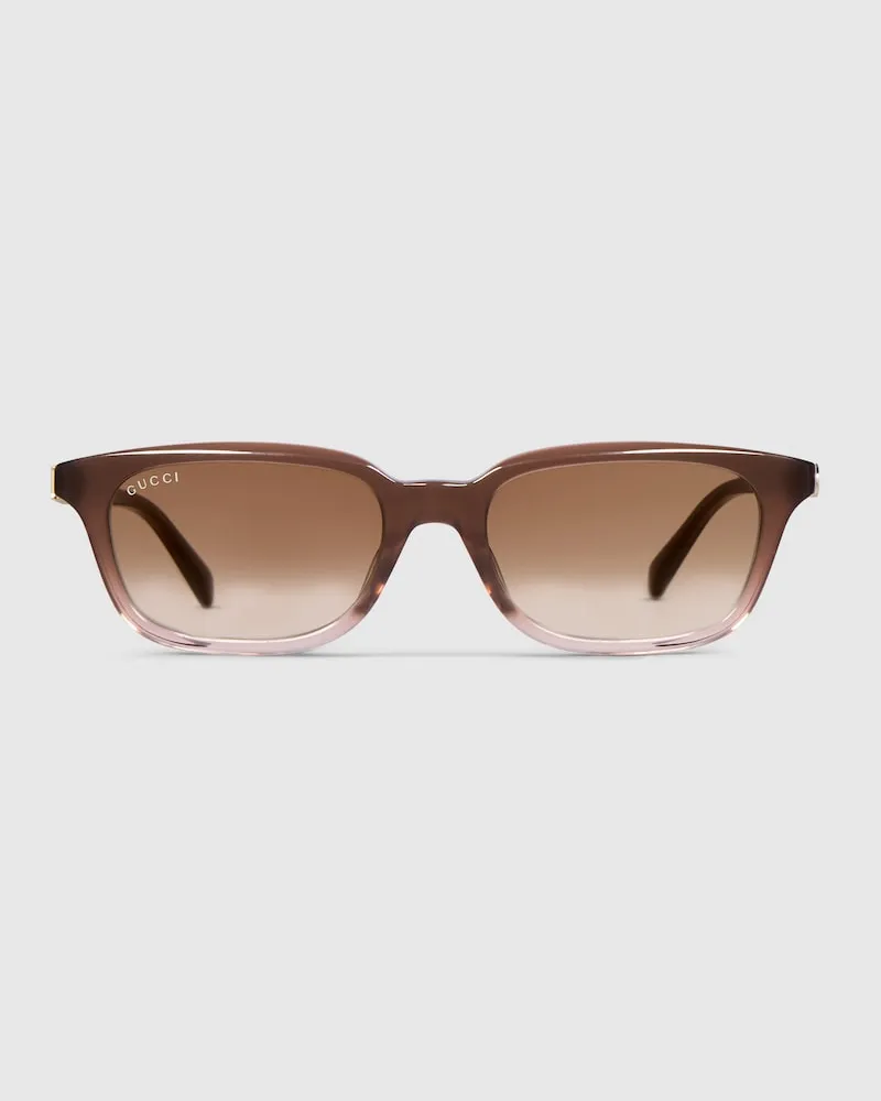 Gucci Sonnenbrille mit Rechteckigem Rahmen Braun