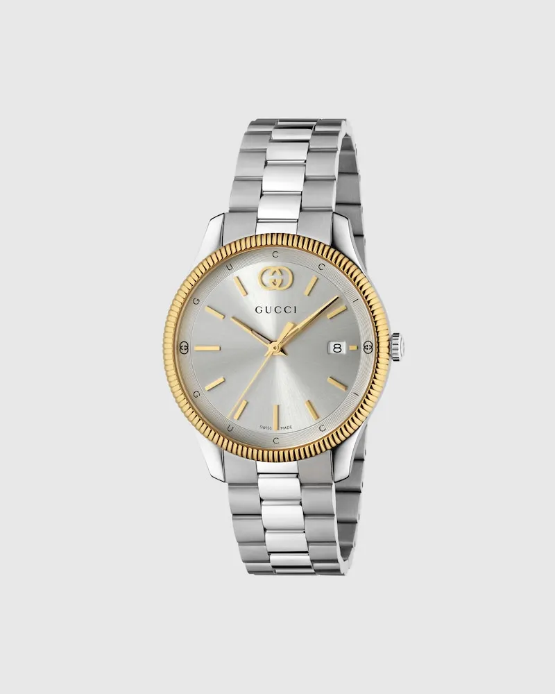 Gucci G-Timeless Uhr, 38 mm Silver