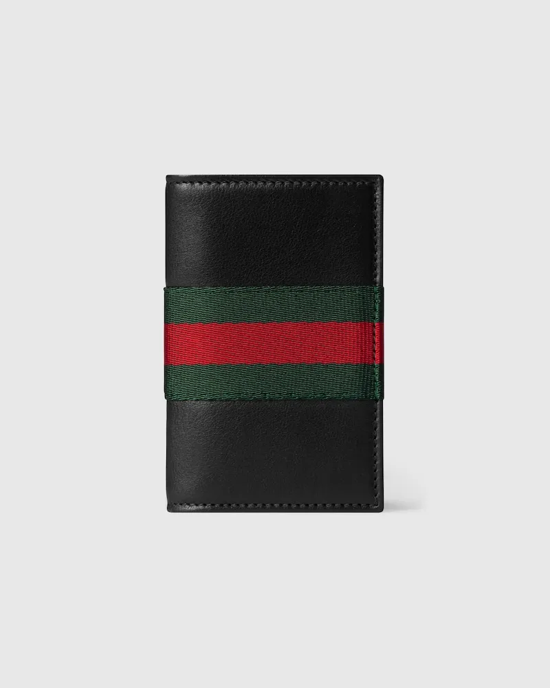 Gucci Web Trademark Kartenetui Schwarz