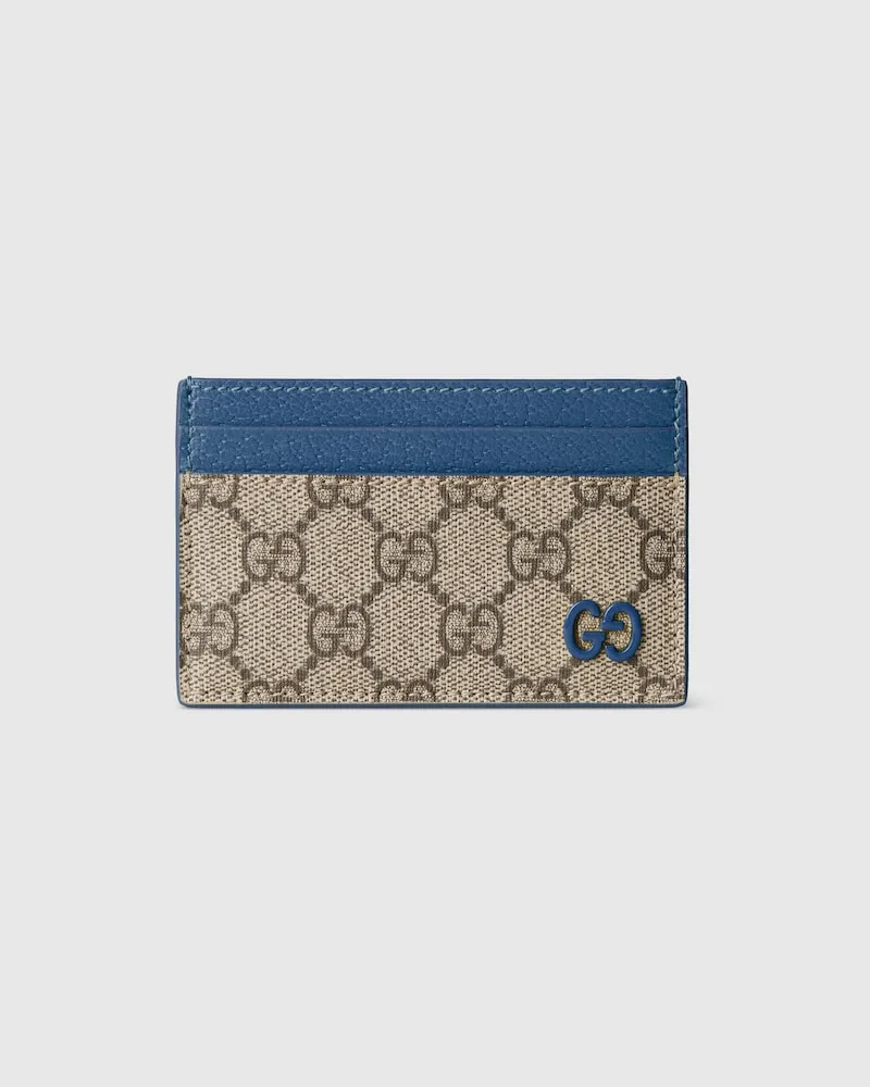 Gucci Zweifarbiges GG Kartenetui Beige