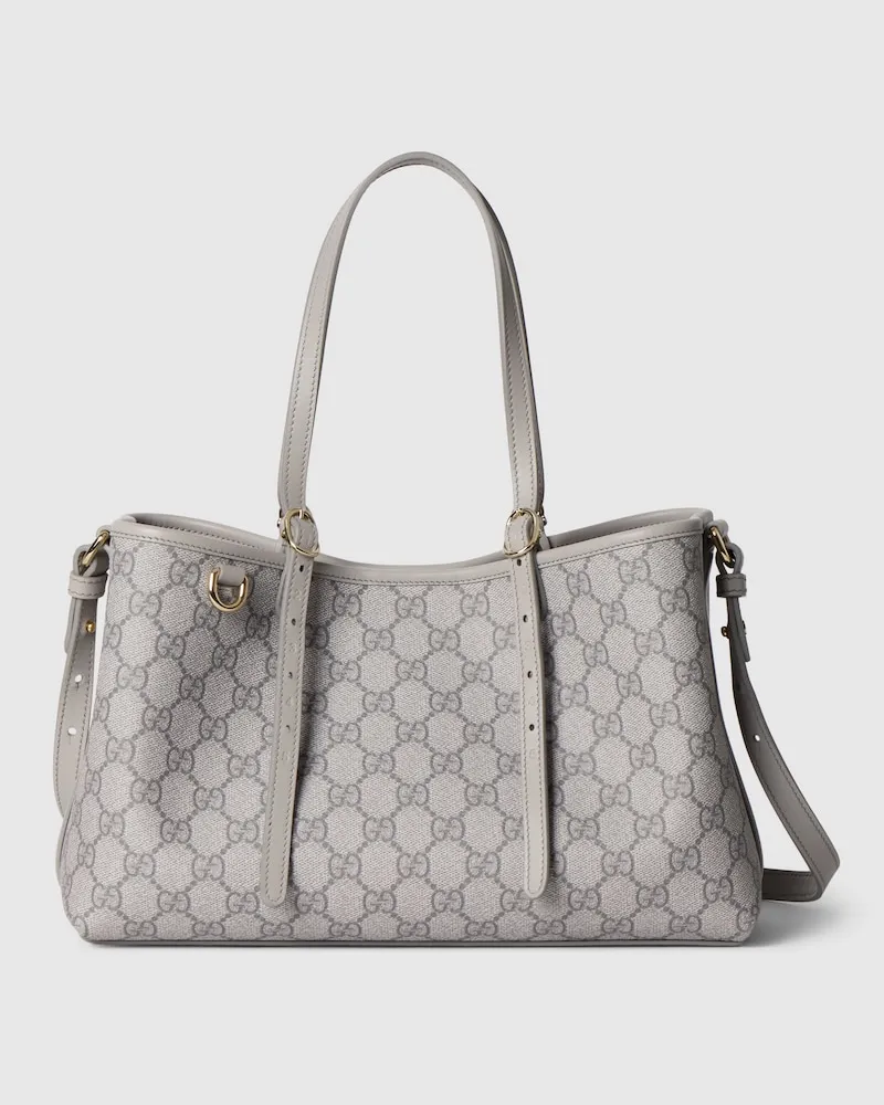 Gucci Kleiner GG Emblem Shopper Grau