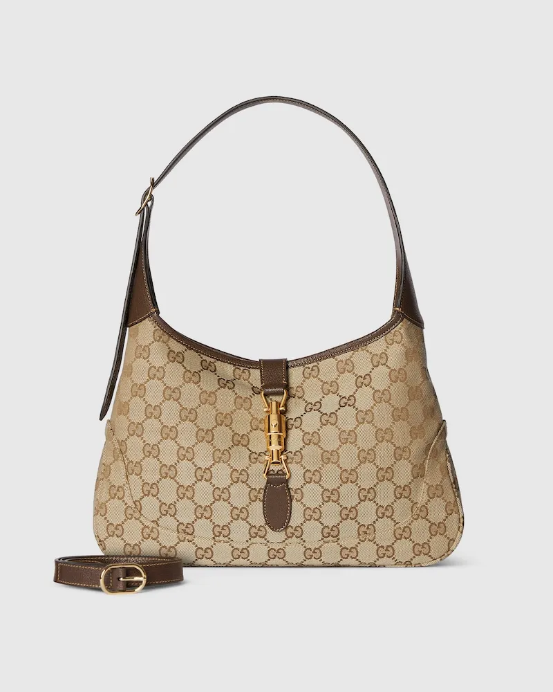 Gucci Mittelgroße Jackie 1961 Schultertasche Beige