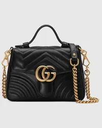 Gucci GG Marmont Mini-Henkeltasche Schwarz