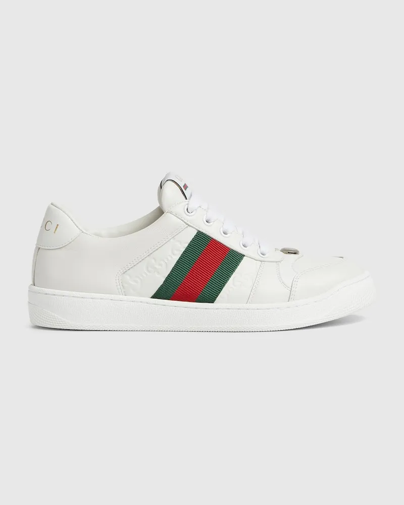 Gucci Baskets Screener Pour Femme, Taille Blanc