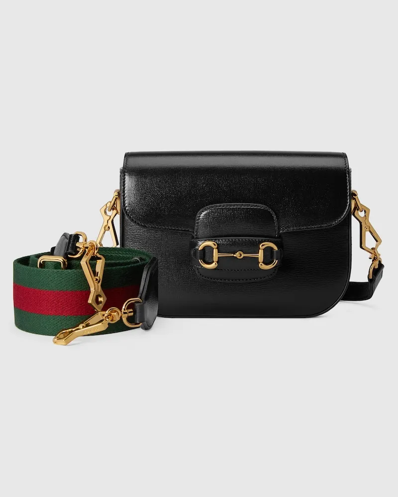 Gucci Kleine Horsebit 1955 Schultertasche Schwarz