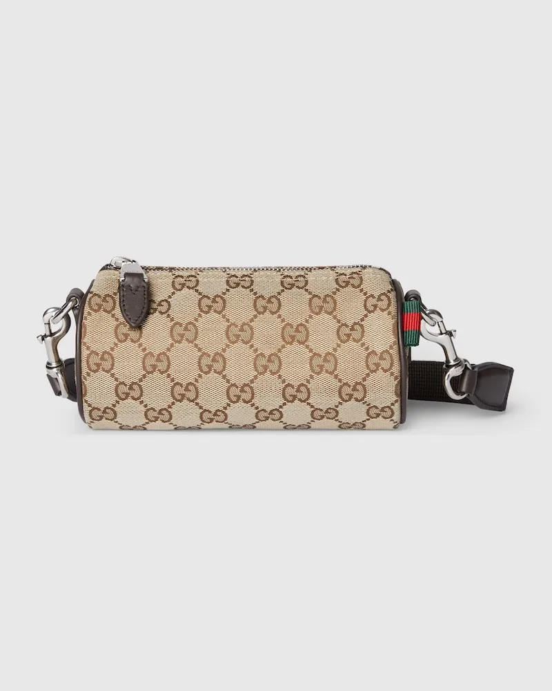 Gucci Mini-Zylindertasche aus GG Canvas Beige