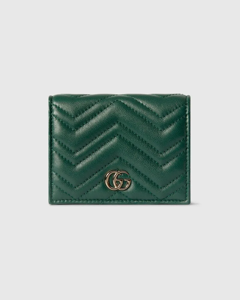 Gucci Portefeuille Porte-cartes GG Marmont Vert