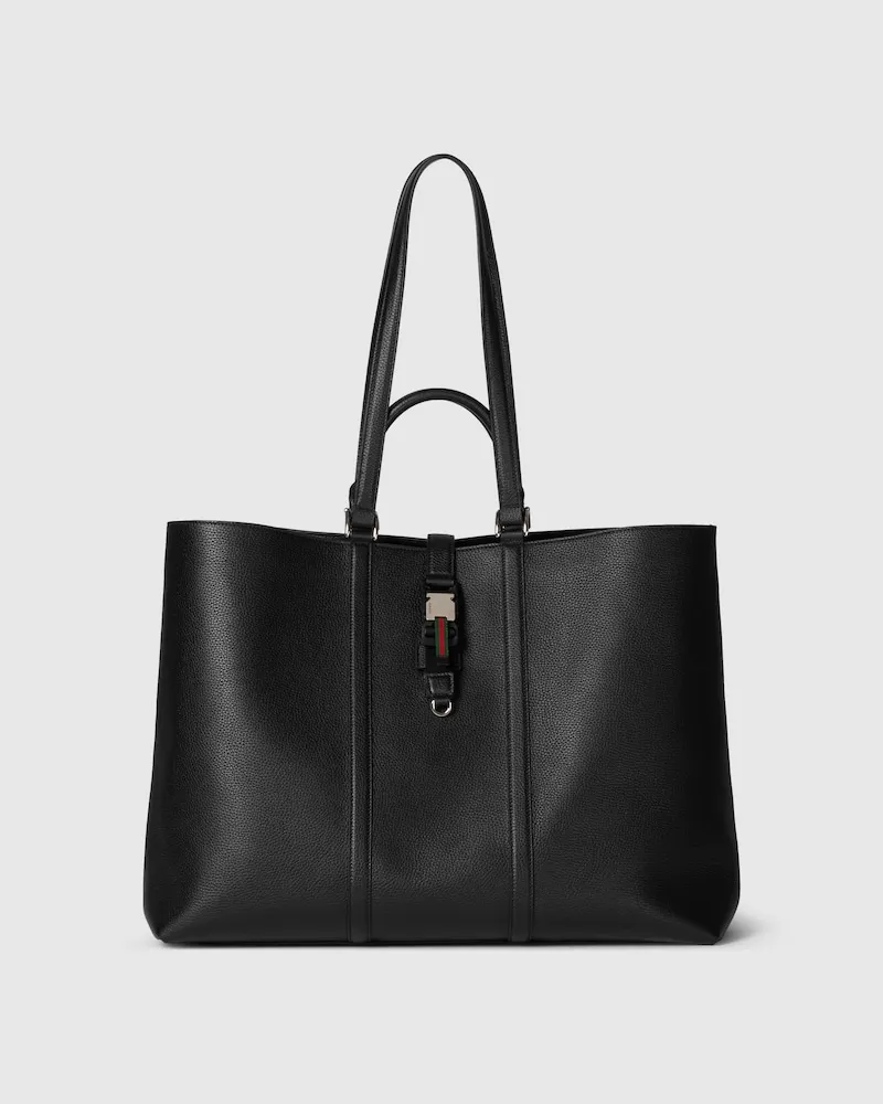 Gucci Maxi-Shopper Mit Web Schwarz