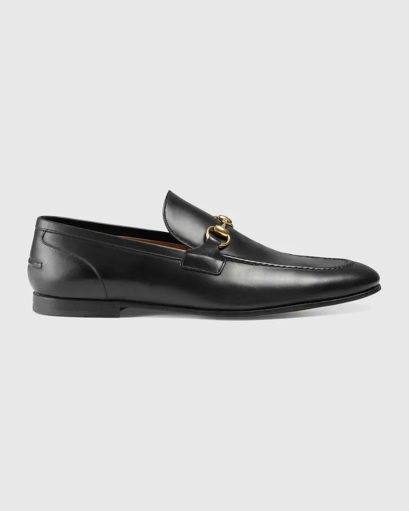 Gucci Jordaan Herrenloafer aus Leder, Größe Schwarz
