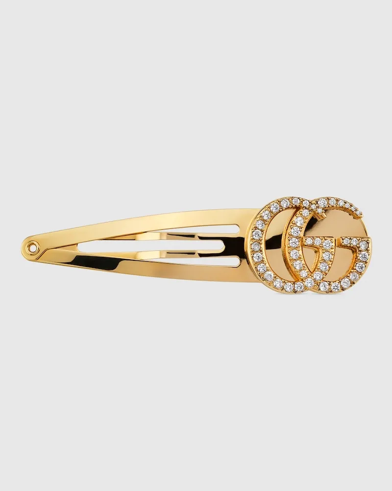 Gucci Haarspange mit Kristallbesetztem Doppel G Undefined