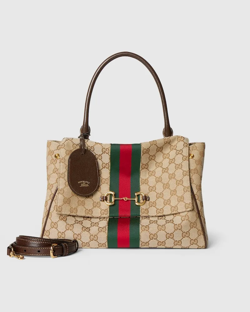Gucci Mittelgroße Paparazzo Henkeltasche Beige