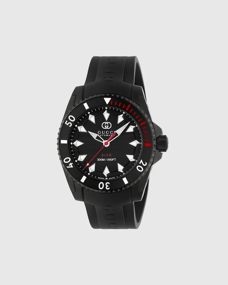 Gucci Dive Uhr, 40 mm Schwarz
