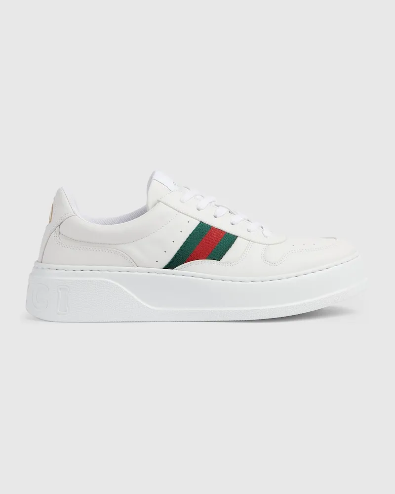 Gucci Klobiger Herrensneaker, Größe Weiß