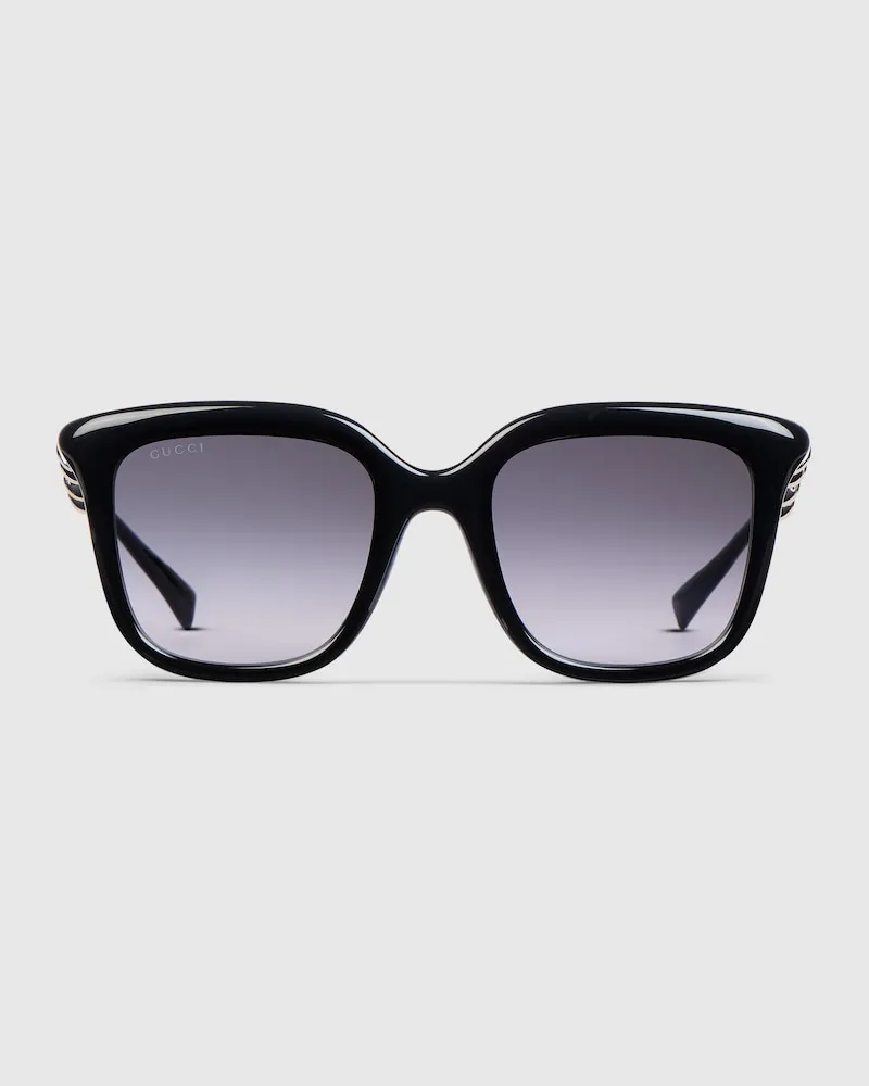 Gucci Sonnenbrille Mit Eckigem Rahmen Schwarz
