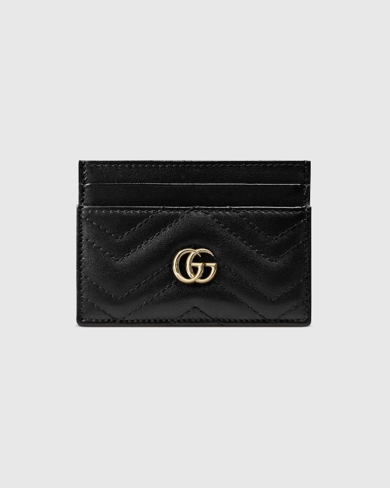 Gucci Kartenetui GG Marmont Schwarz
