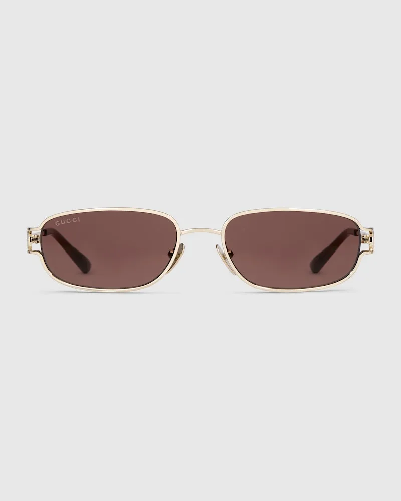 Gucci Sonnenbrille mit Rechteckigem Rahmen Gold
