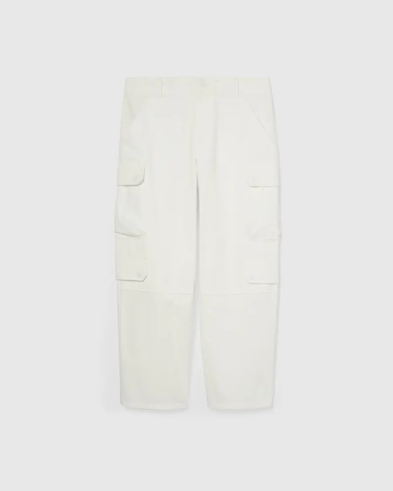 Gucci Cargohose aus Leichtem Baumwollcanvas, Größe Weiß