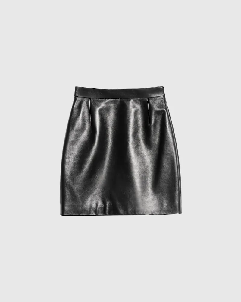 Gucci Minirock aus Weiches Nappaleder Schwarz