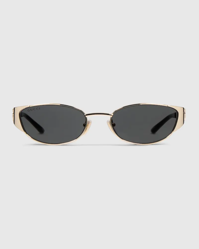 Gucci Sonnenbrille mit Ovalem Rahmen Gold