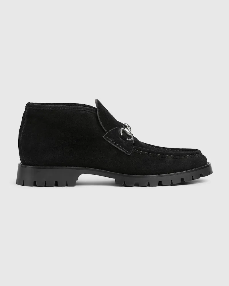 Gucci Herrenstiefelette Mit Horsebit, Größe Schwarz