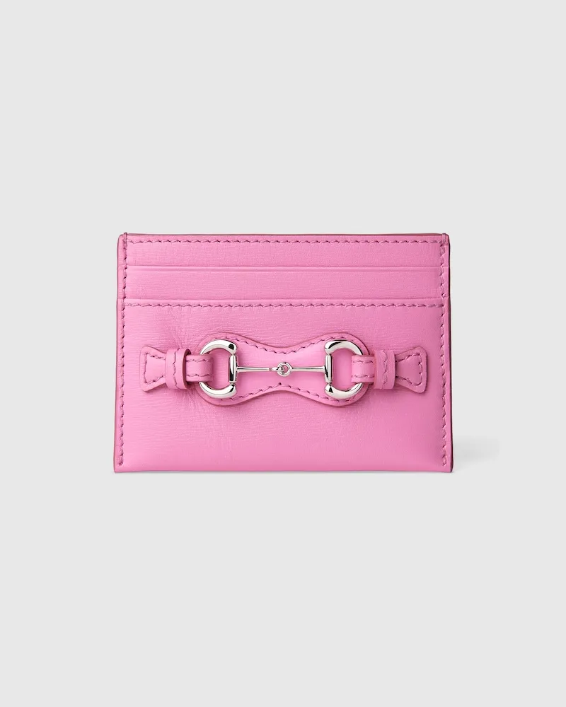 Gucci Kartenetui mit Horsebit Pink