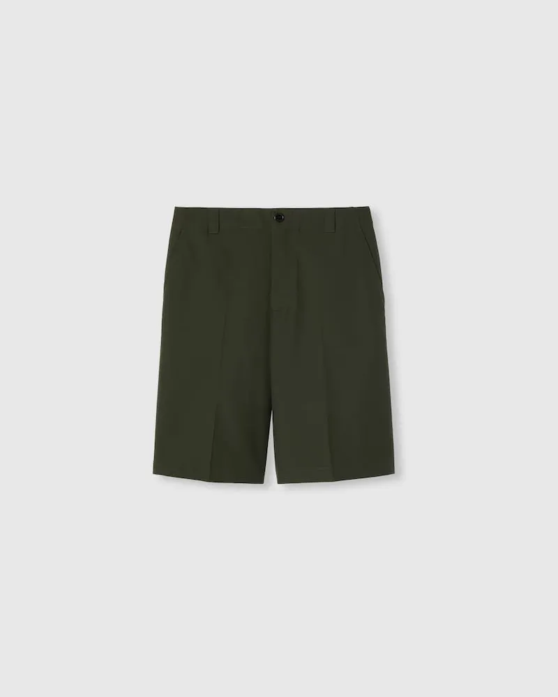 Gucci Shorts aus Wolltwill Mit Logo, Größe Grün