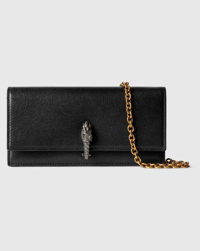 Gucci Dionysus Brieftasche mit Kettenriemen Schwarz