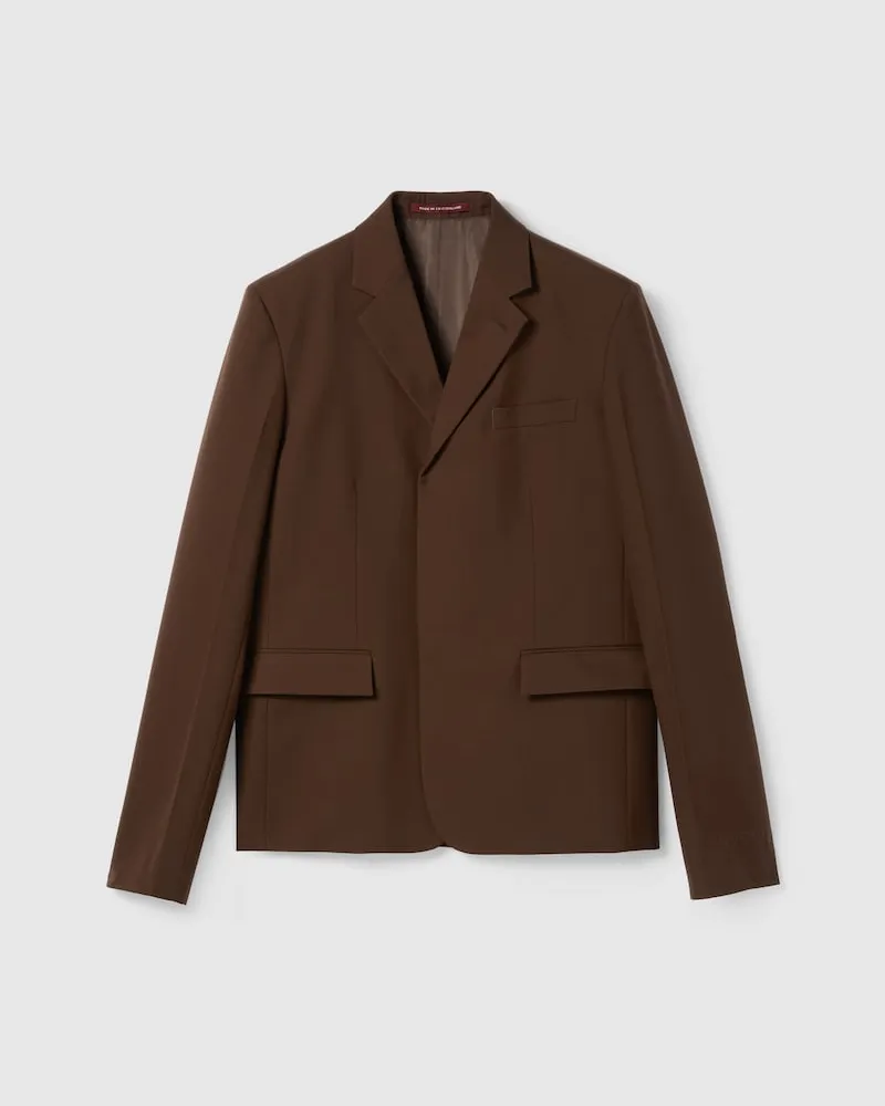 Gucci Jackett aus Wolle Mit Prägung, Größe Braun
