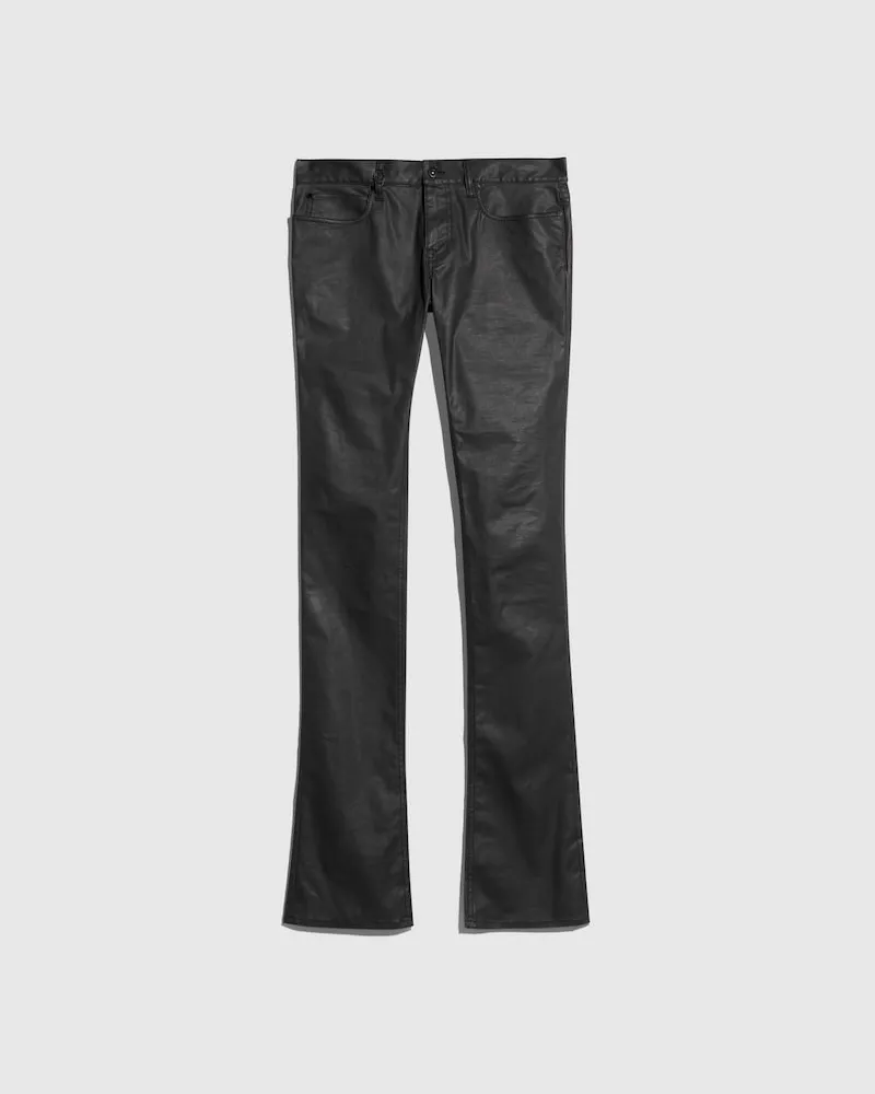 Gucci Beschichtete Stretch-Baumwoll-Denim Hosen Schwarz