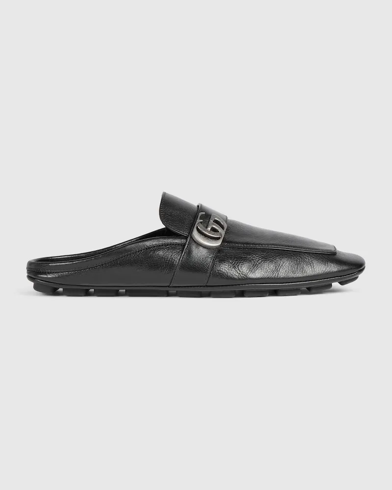 Gucci Herrenslipper mit Doppel G Schwarz
