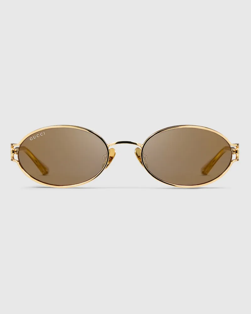 Gucci Sonnenbrille mit Rechteckigem Rahmen Gold
